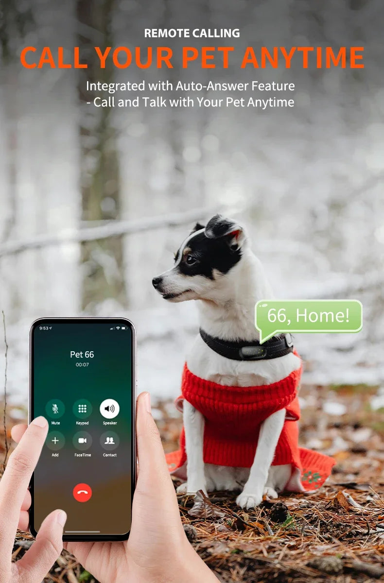 Safe & Smart RF-V53 Tracker 4G Pet Locator GPS Beidou Cat and Dog Positioning Search Anti-lost IP67 Waterproof 900 MAh Battery