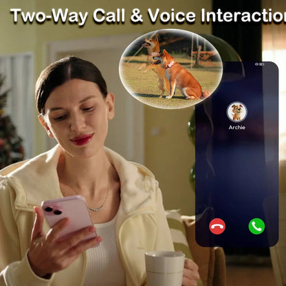 GlocalMe PetPhone Pet Smartphone GPS Wi-Fi Tracker for Dog Cat Anxiety Relief With Play Music Two-Way Call AI Health Monitoring