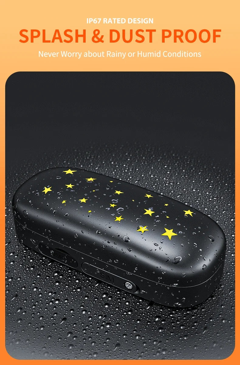 Safe & Smart RF-V53 Tracker 4G Pet Locator GPS Beidou Cat and Dog Positioning Search Anti-lost IP67 Waterproof 900 MAh Battery